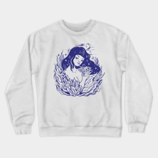 Frog girl shape-shifter Crewneck Sweatshirt